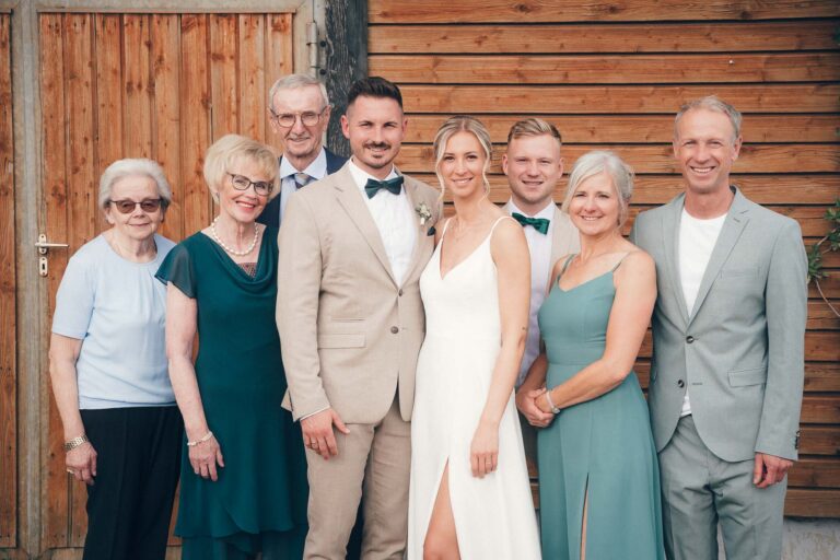 Gruppenfoto Familie Hochzeit